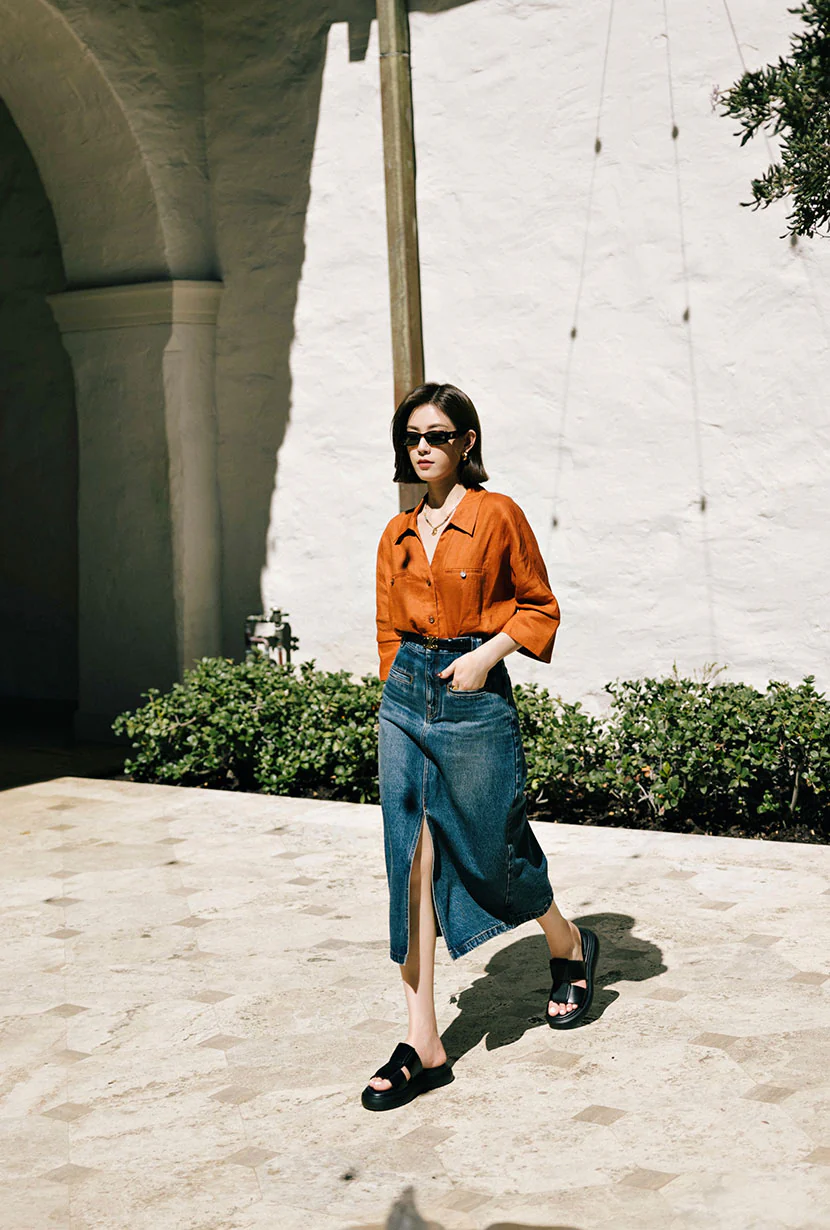 Antoine Linen Blouse - Ginger - Image 5