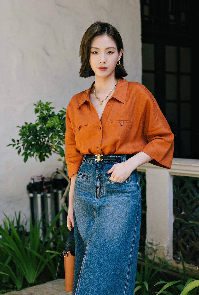 Antoine Linen Blouse - Ginger - Image 7