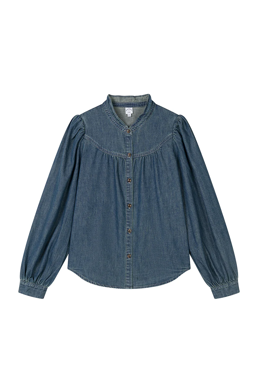 Bethany Denim Blouse - Indigo - Image 11