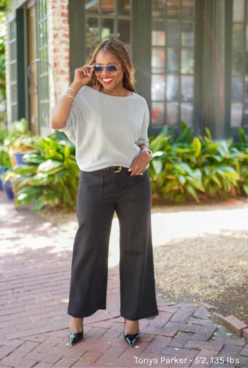 Billy Cropped Wide-Leg Denim Jeans - Black - Image 3