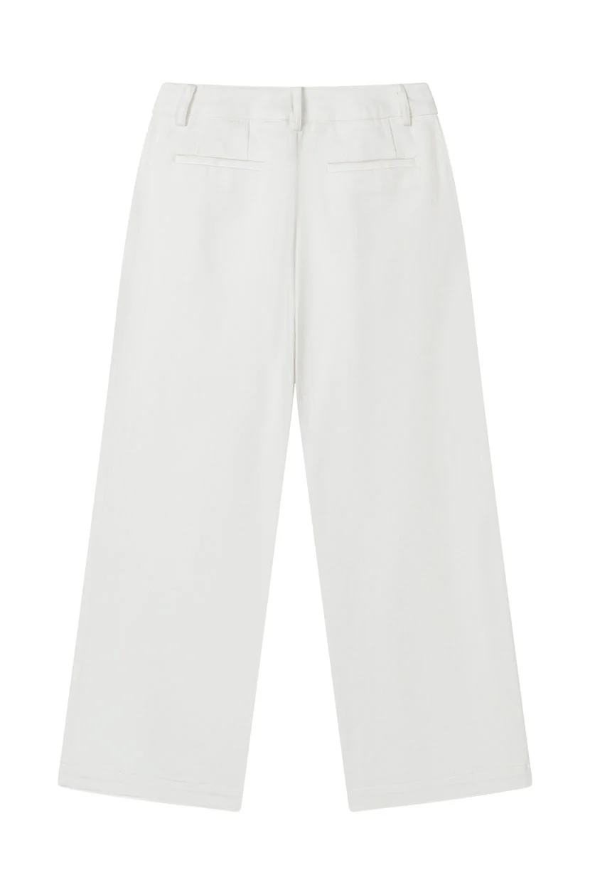 Billy Cropped Wide-Leg Stretch Jeans - White - Image 8