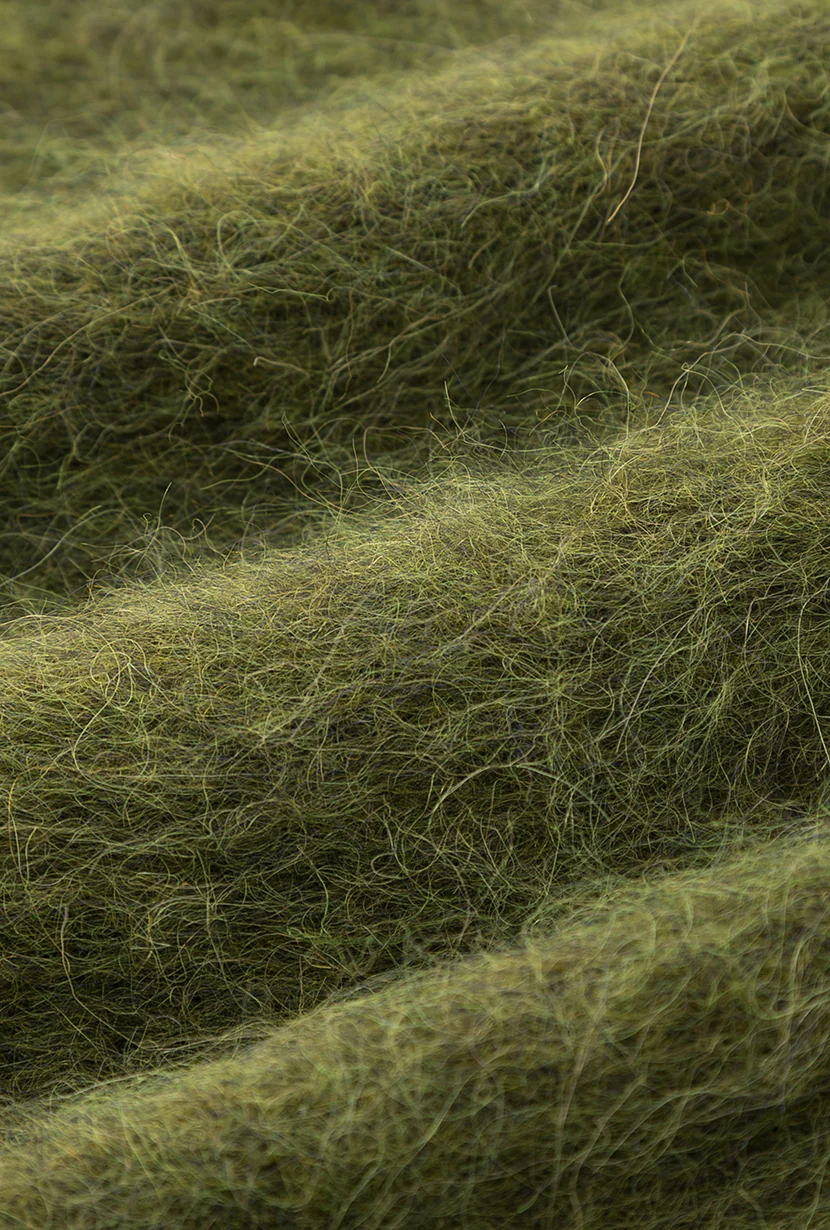 Brayden Alpaca Cardigan - Olive Green - Image 11