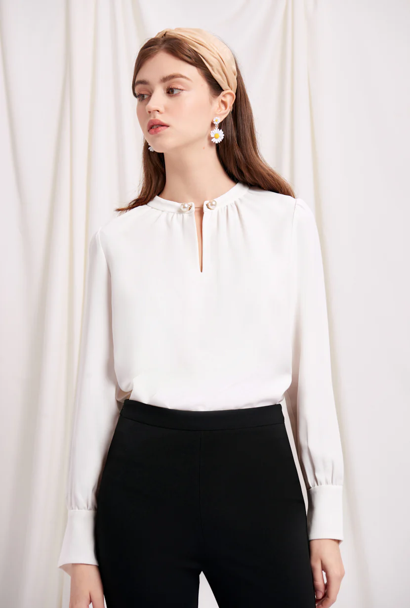 Buvette Pearl Blouse - Ivory - Image 4