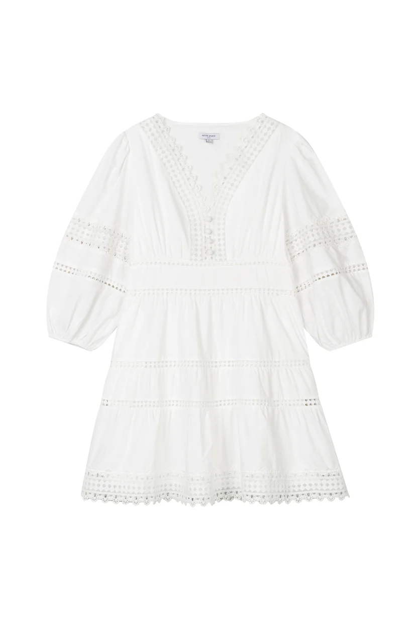 Calista Cotton Dress - White - Image 10