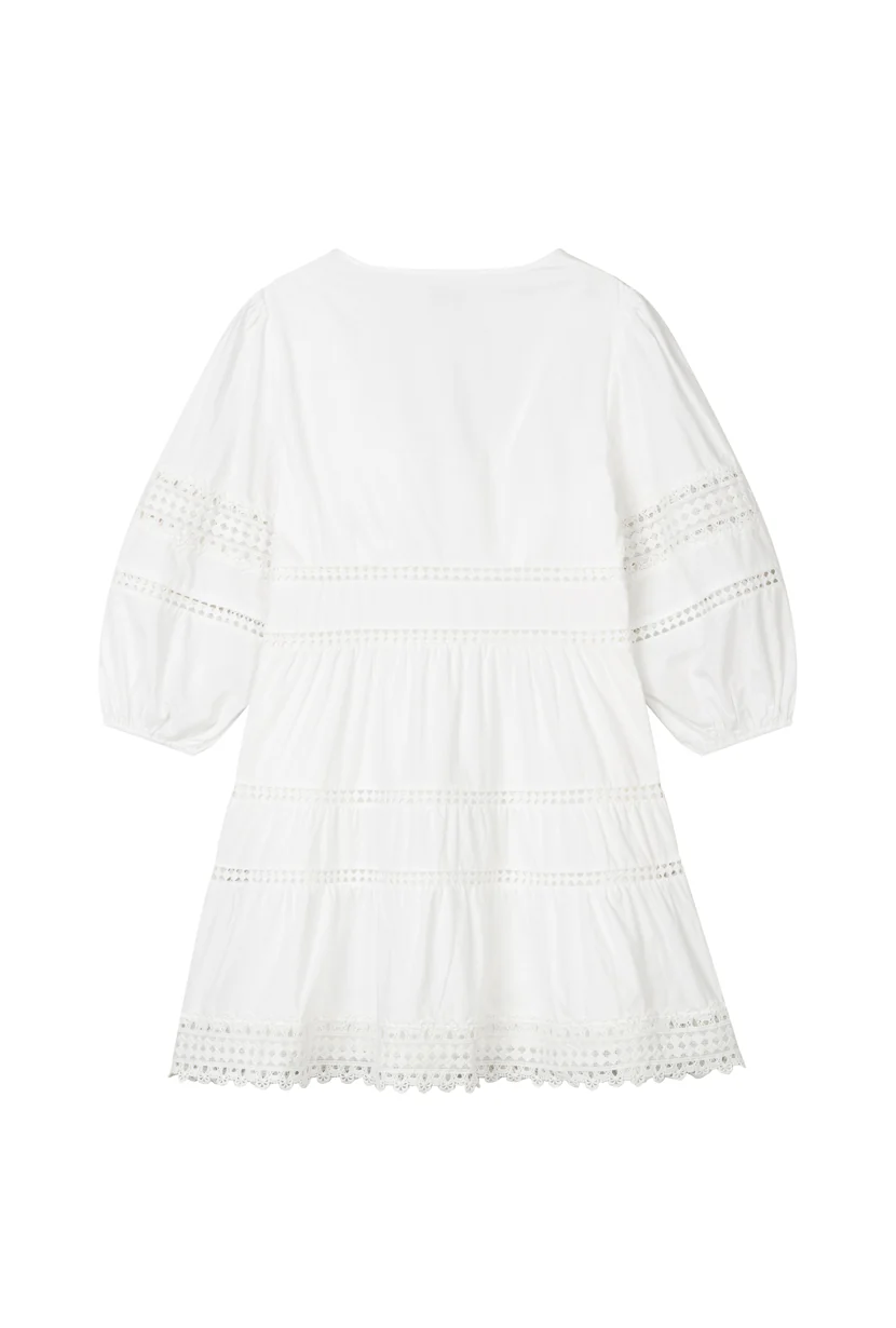 Calista Cotton Dress - White - Image 11