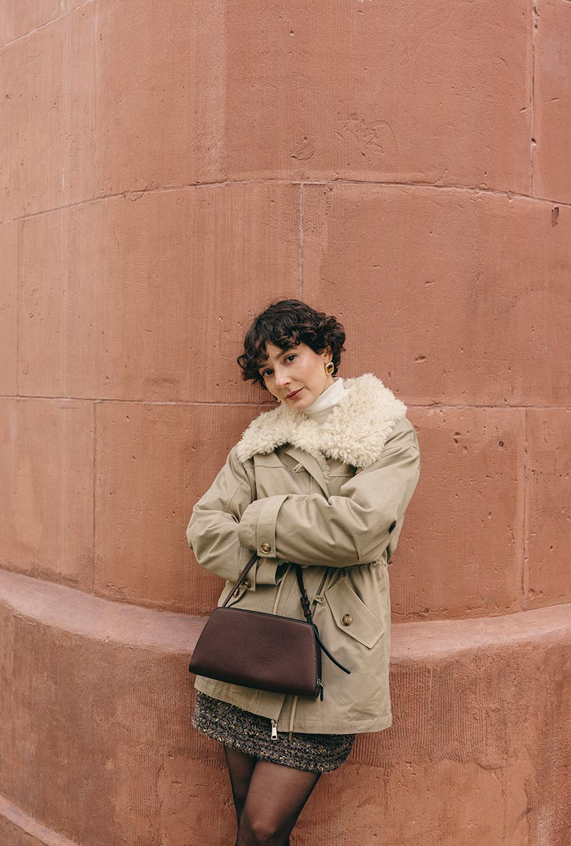 Candice Faux Fur Parka Coat - Sand - Image 5