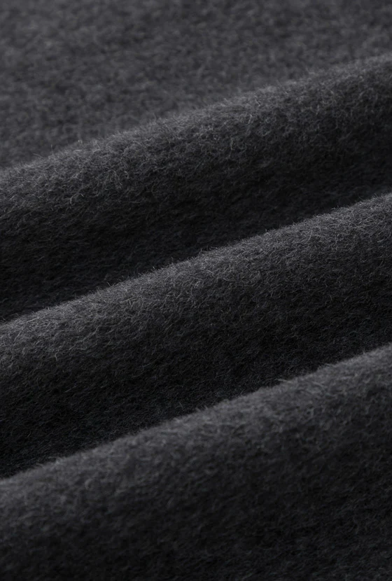 Carina Wool & Silk Scarf Coat - Charcoal - Image 8