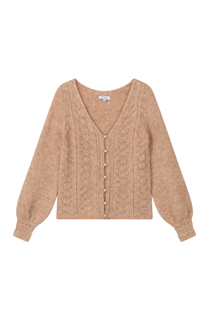 Carissa Mohair Cardigan - Camel - Image 10