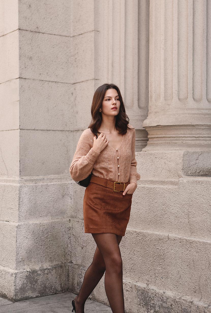 Carissa Mohair Cardigan - Camel - Image 5