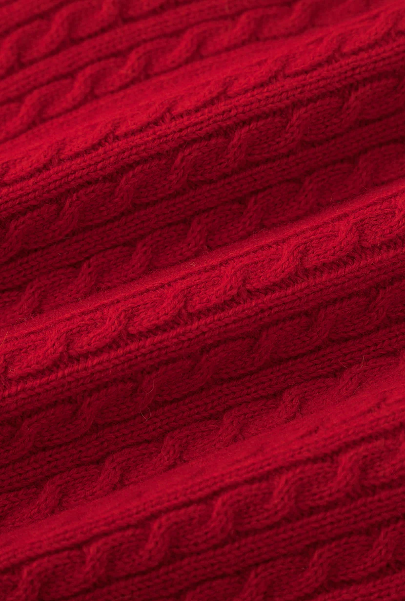 Carmina Wool Cardigan - Red - Image 9
