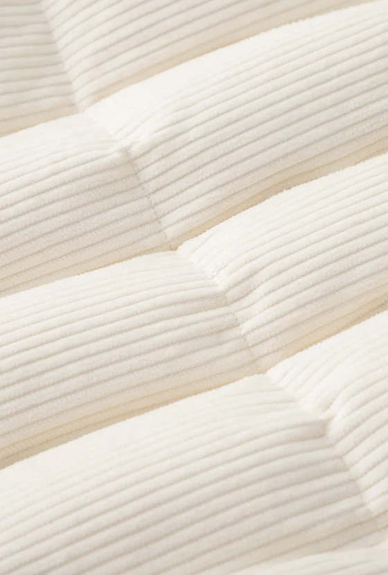 Carter Corduroy Down Jacket - Ivory - Image 9