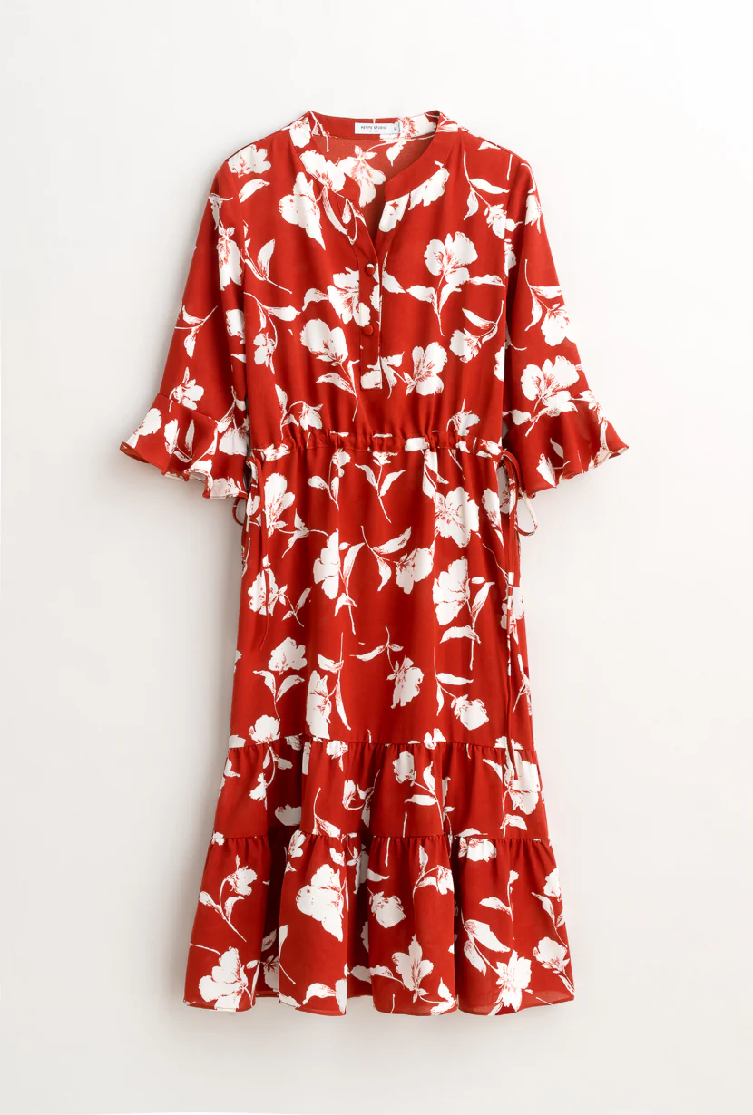 Celina Dress - Red Floral - Image 8
