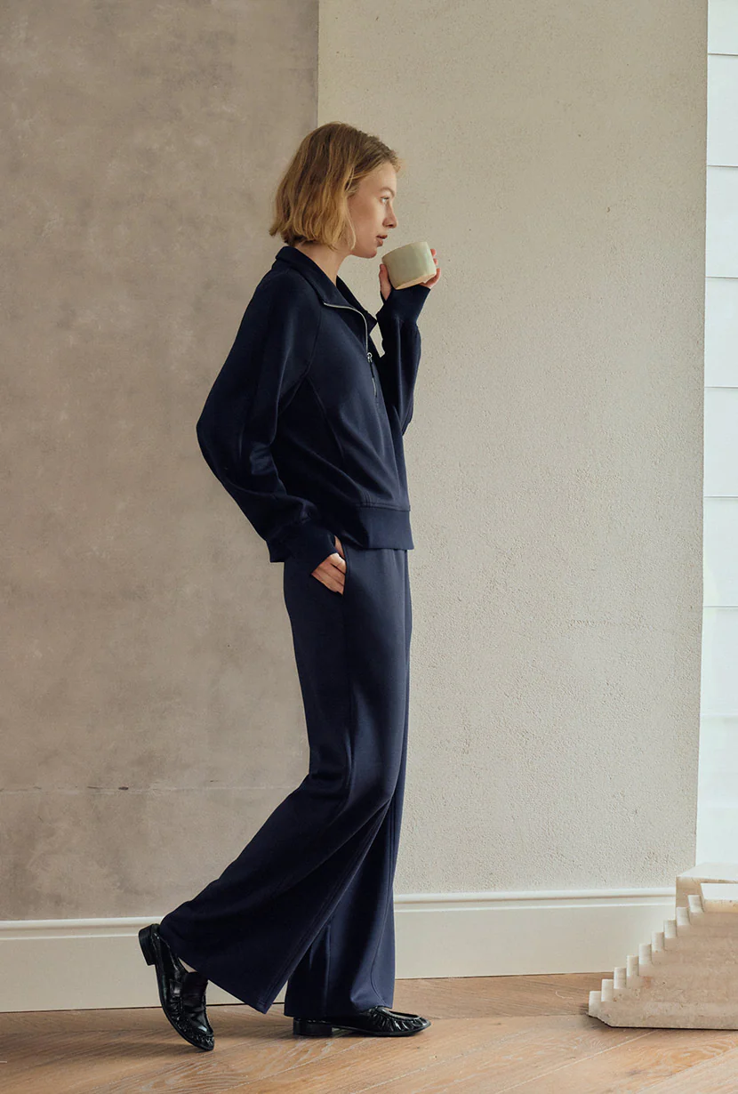 Chase Cotton Straight Leg Pants - Navy - Image 6