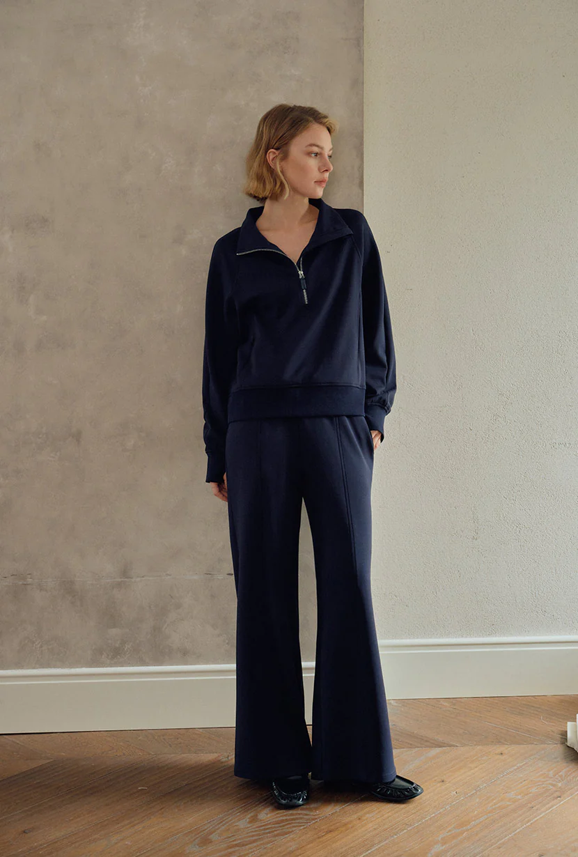 Chase Cotton Straight Leg Pants - Navy - Image 8
