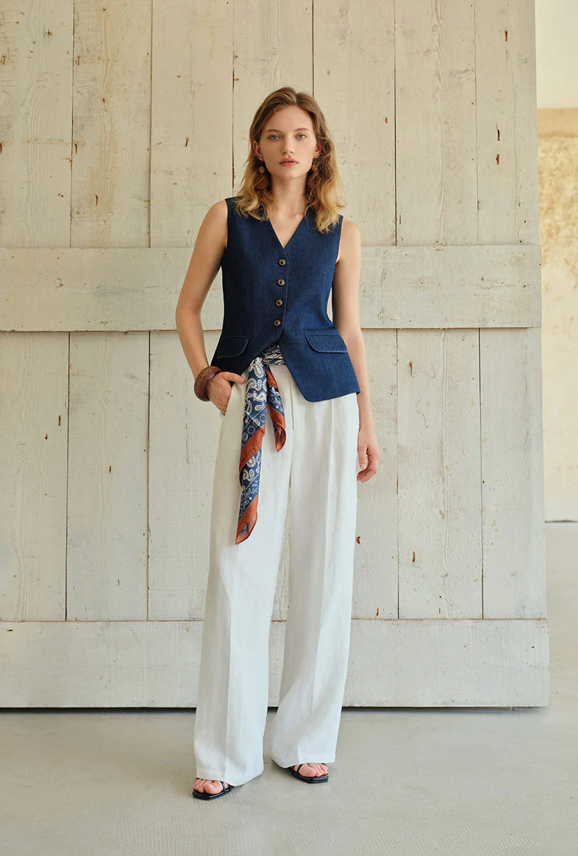 Circe Linen Pants - Ivory - Image 3