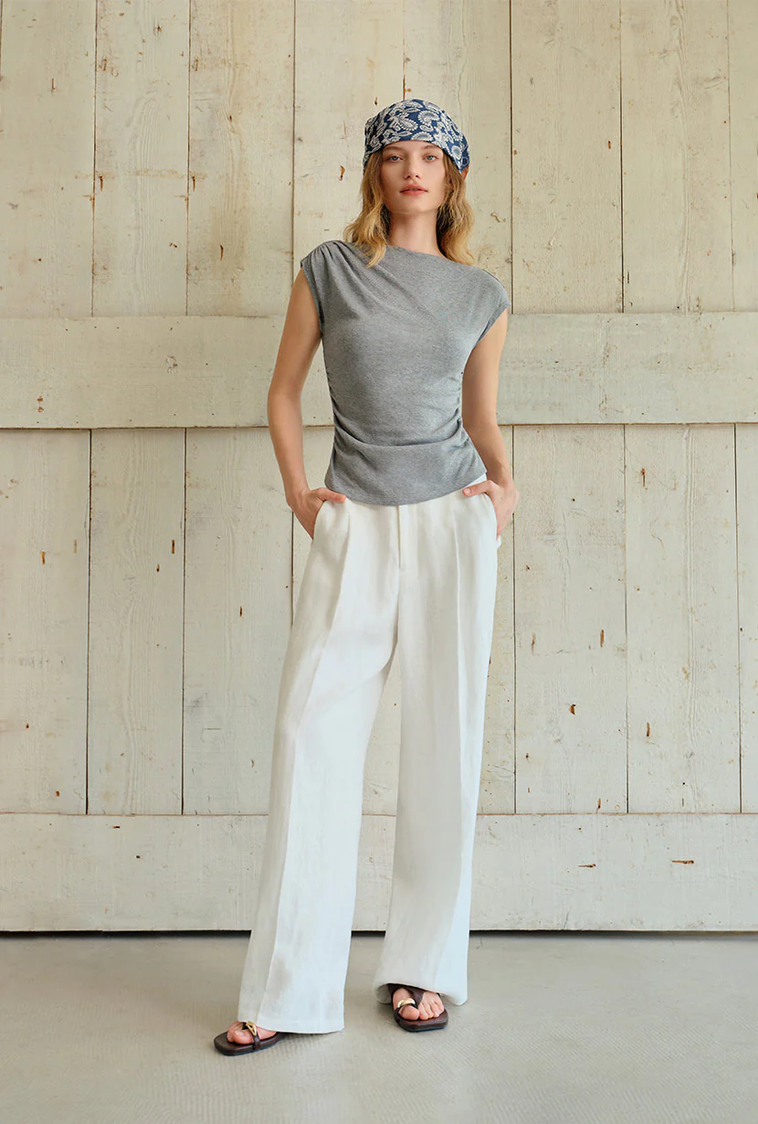Circe Linen Pants - Ivory - Image 7