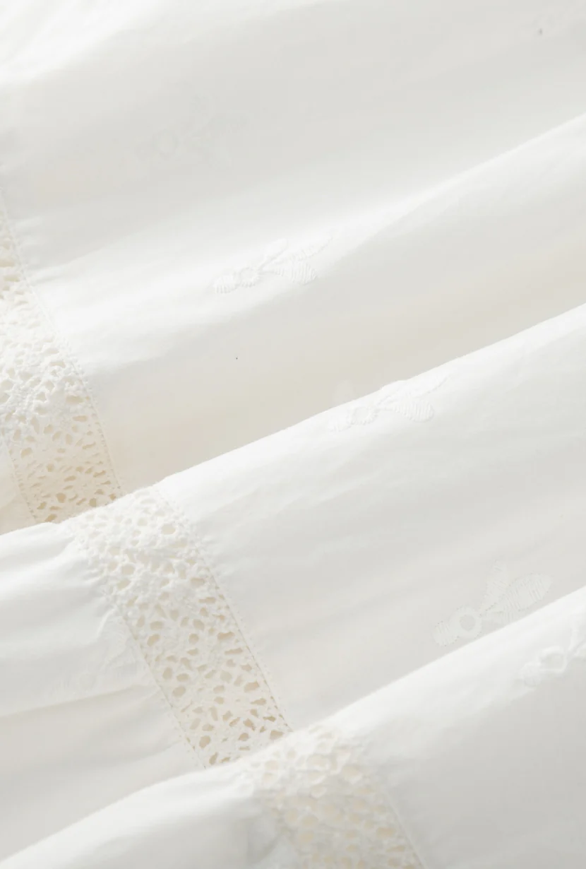 Clarabel Cotton Midi Dress - White - Image 14