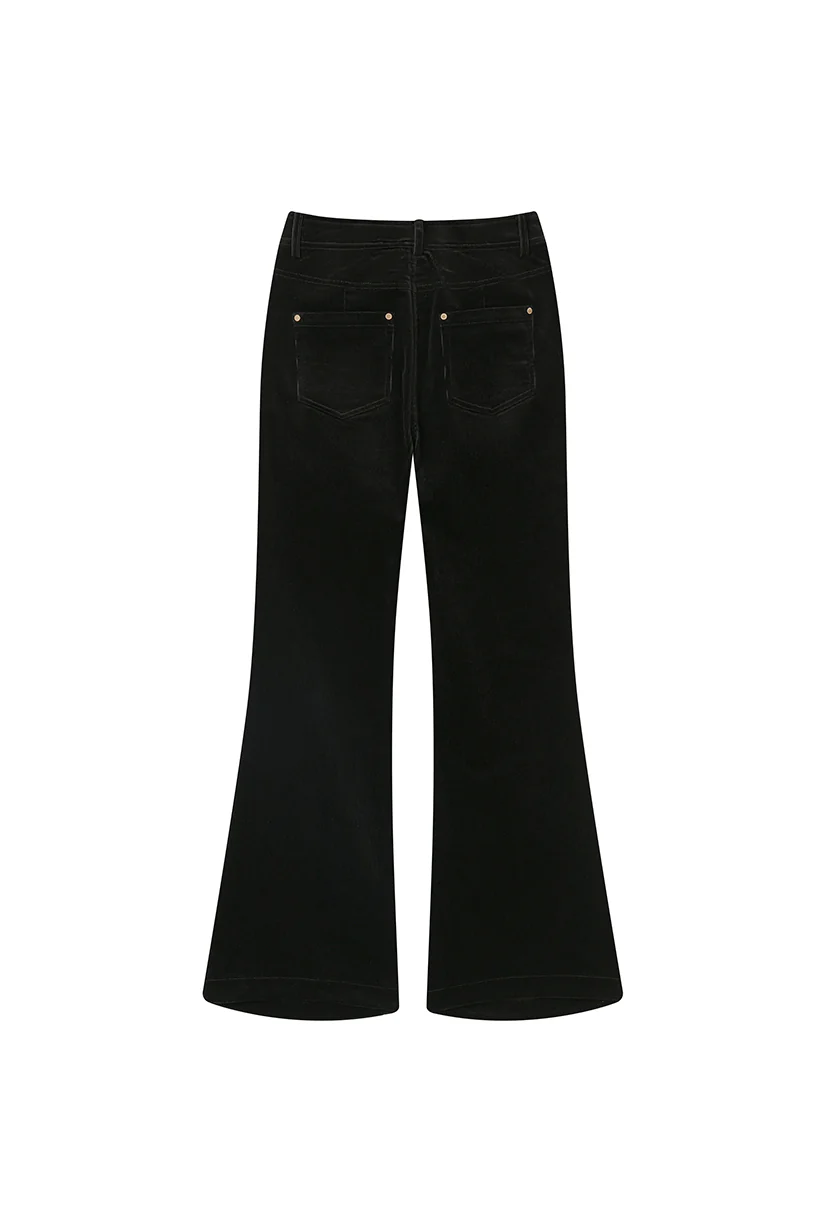 Cody Corduroy Flared Pants - Black - Image 9