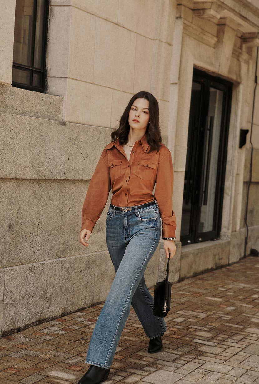 Coleen Suede Shirt - Brown - Image 7