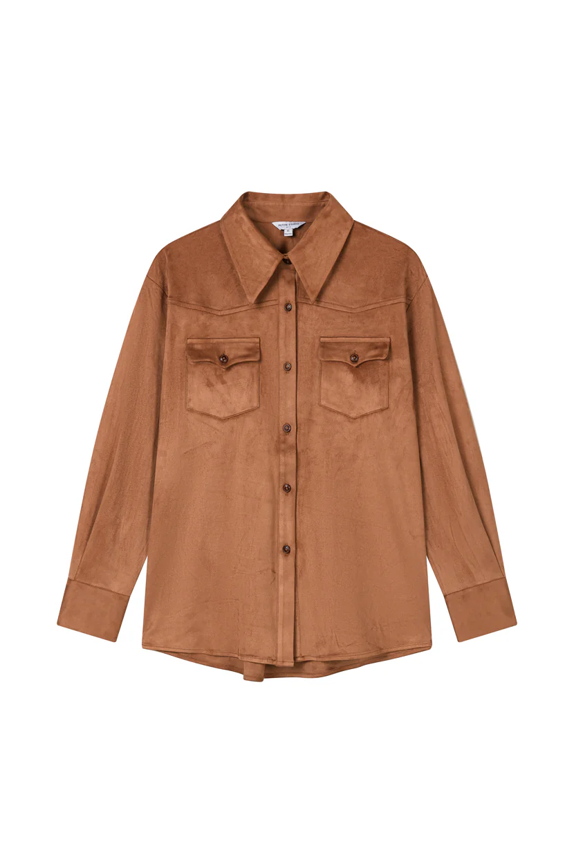 Coleen Suede Shirt - Brown - Image 8