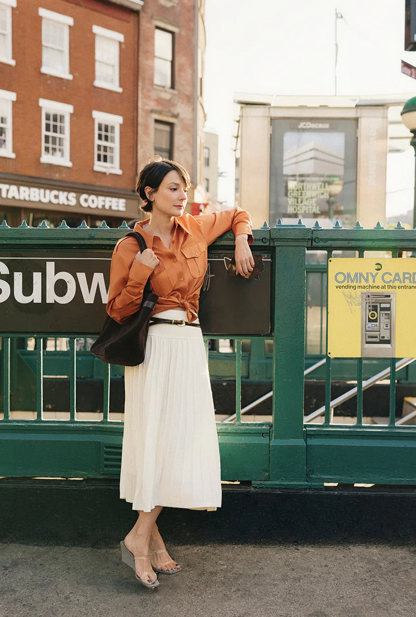 Dana Linen Shirt Jacket - Ginger - Image 3