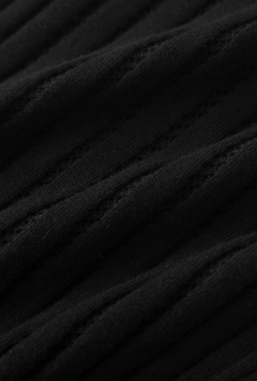 Delsie Cotton Knit Top - Black - Image 11