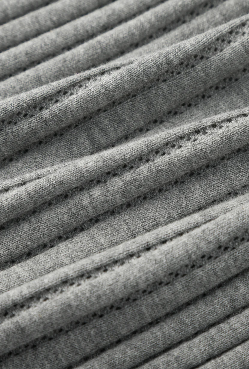 Delsie Cotton Knit Top - Grey - Image 11