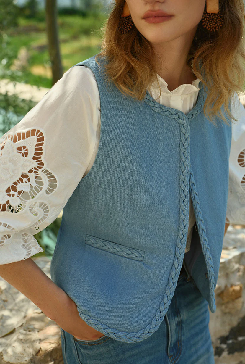 Dexter Denim Vest - Blue - Image 4