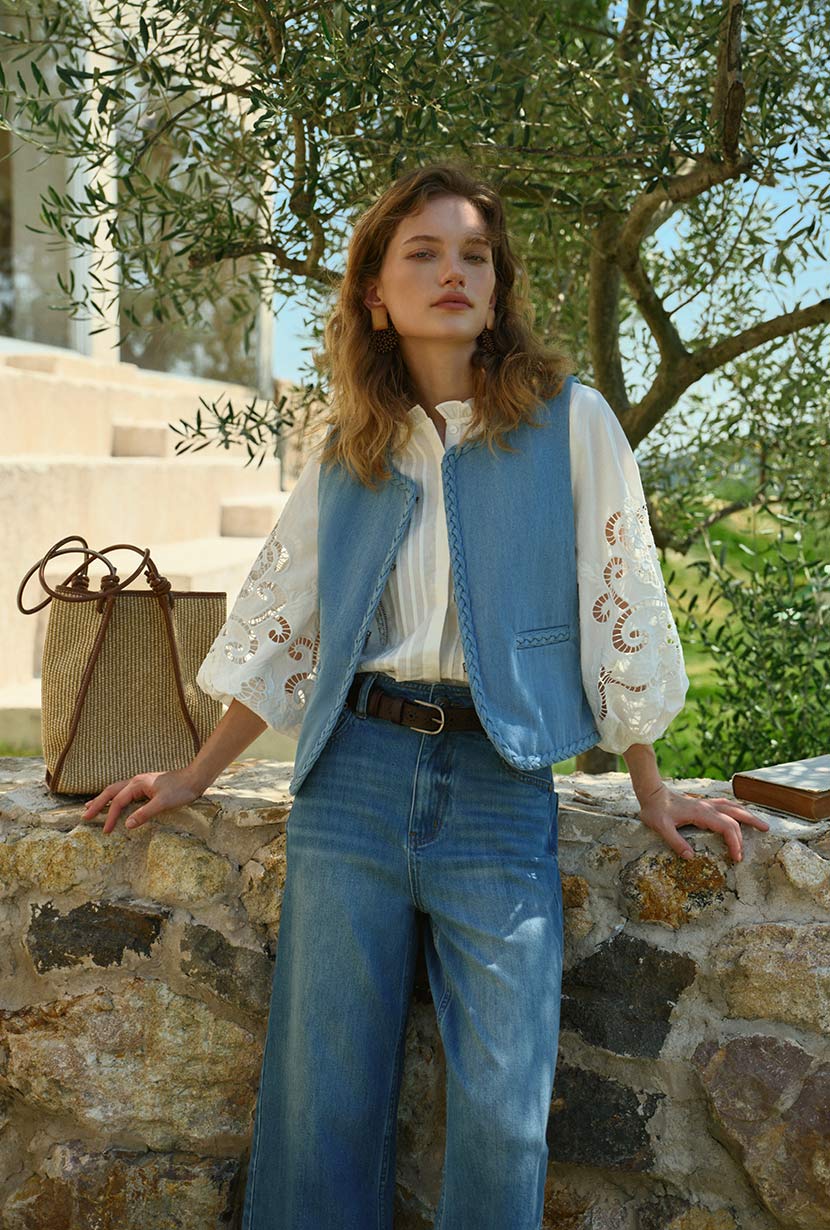 Dexter Denim Vest - Blue - Image 5