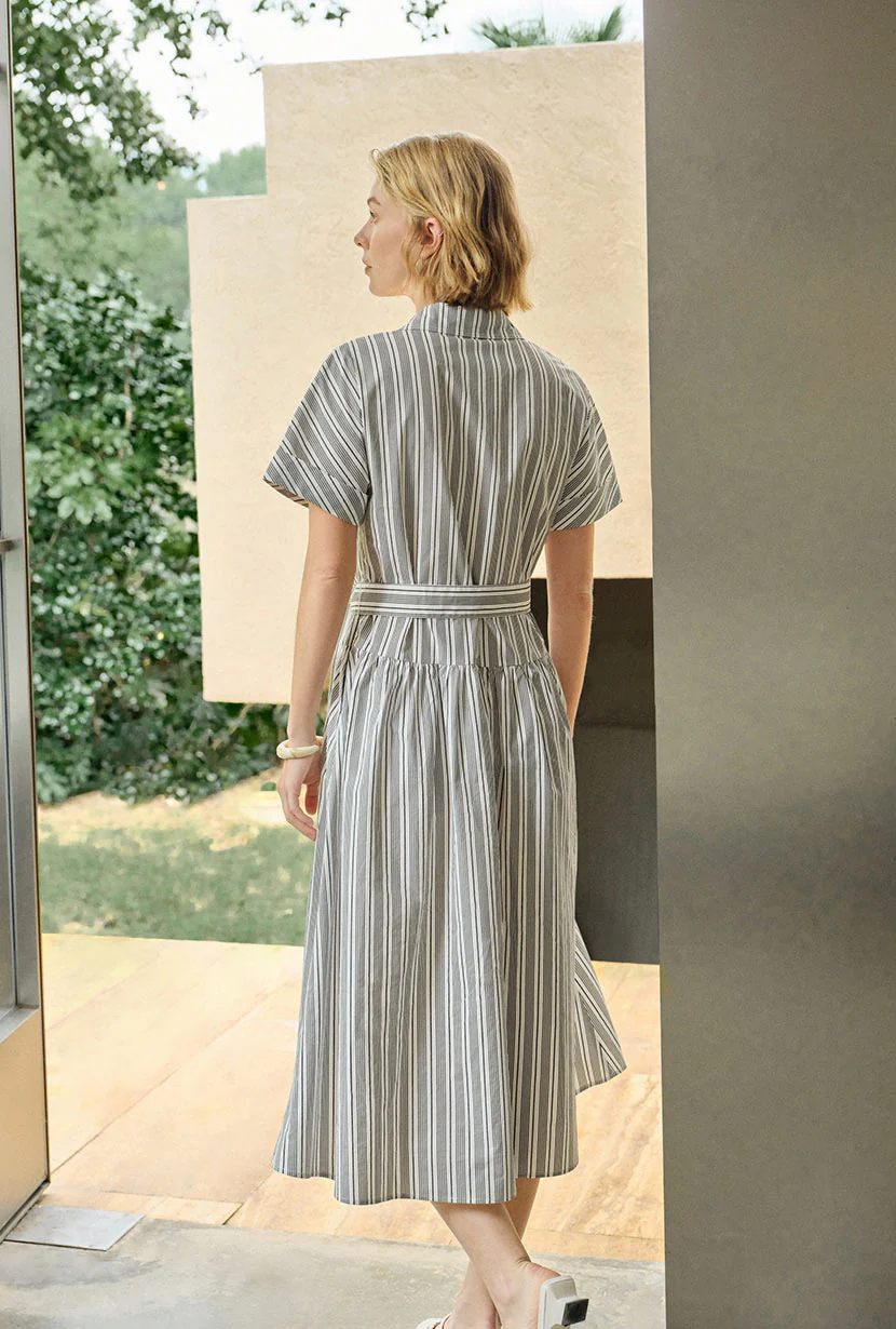 Ellory Cotton Shirt Dress - Striped - Image 6