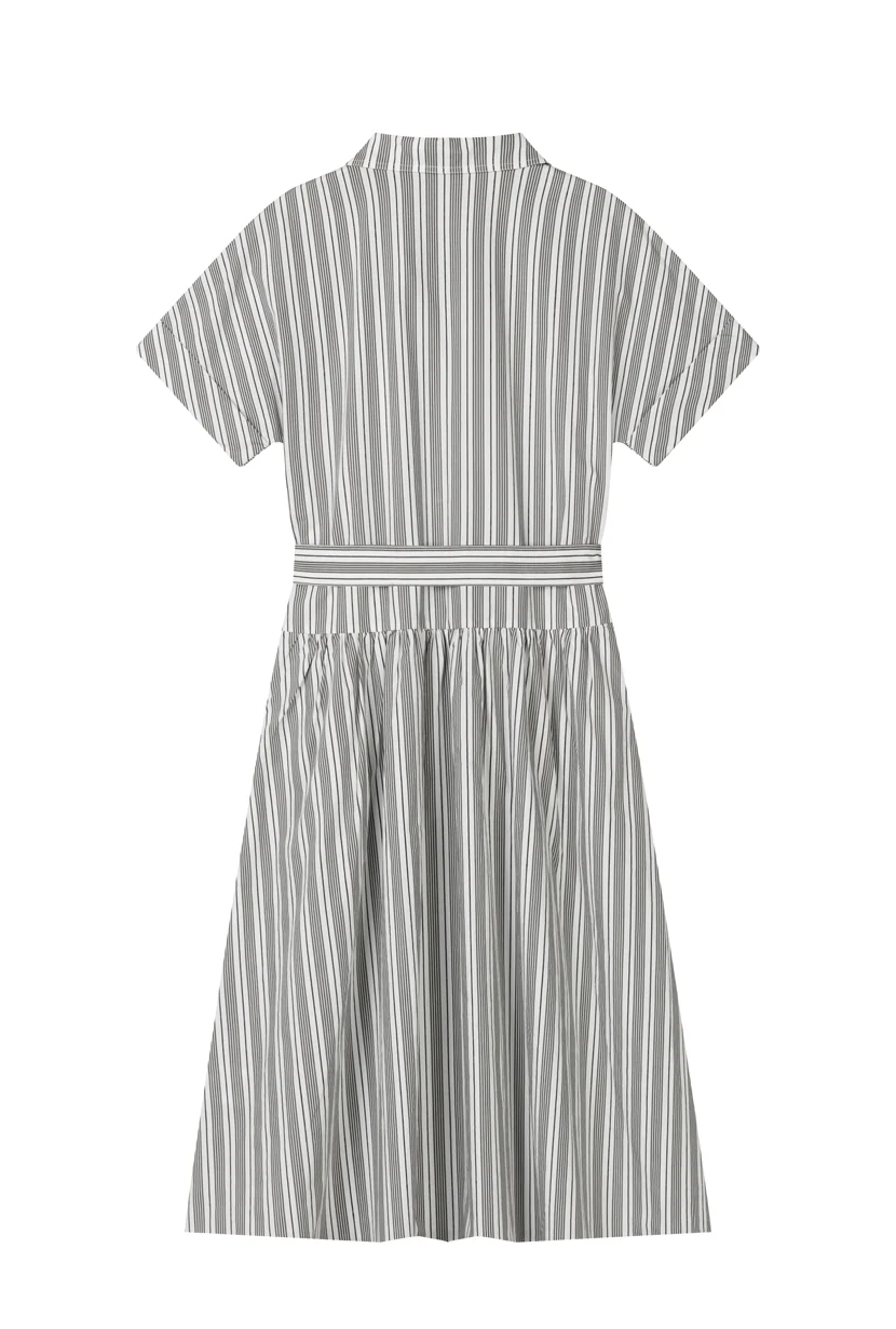 Ellory Cotton Shirt Dress - Striped - Image 8