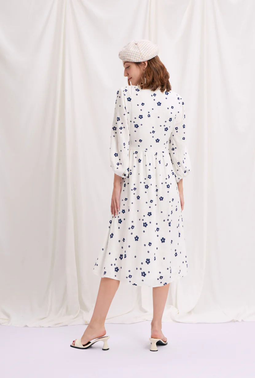 Emilee Dress - Ivory Print - Image 6