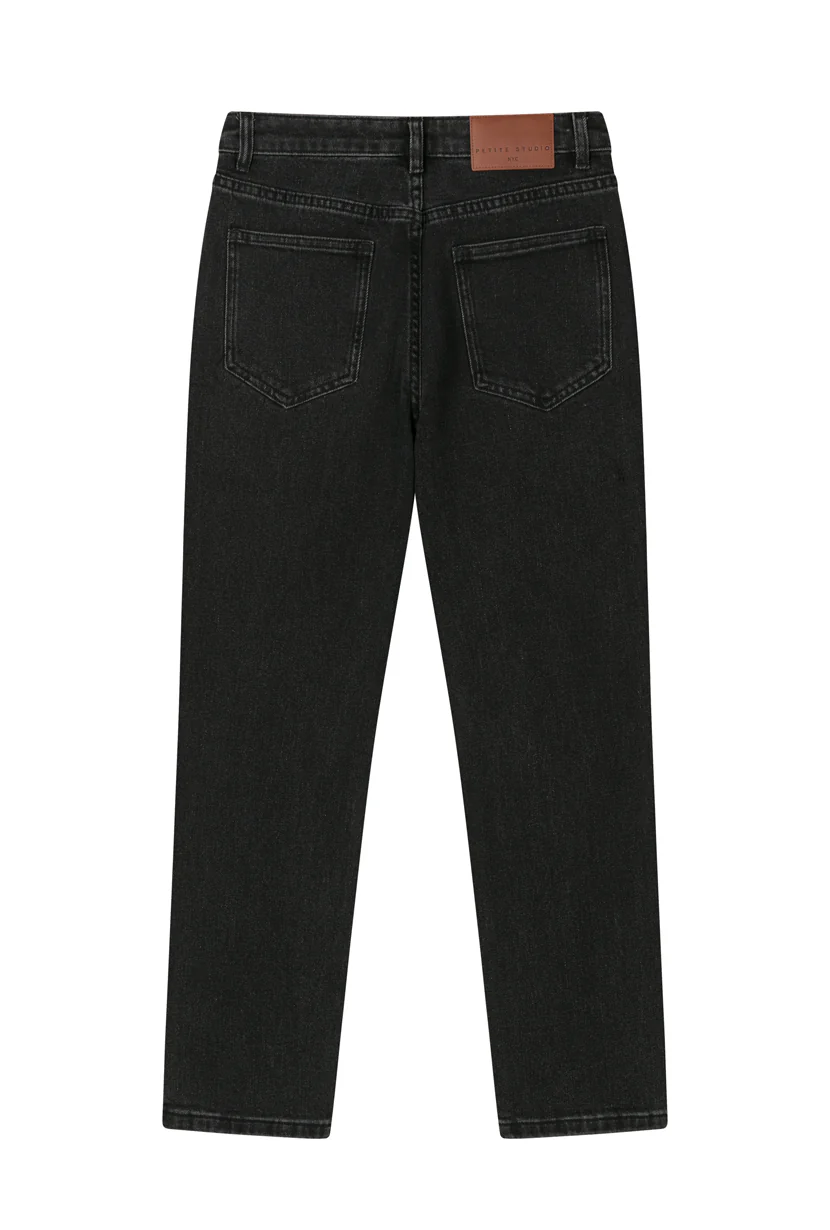 Enid High-Rise Slim Ankle Jeans - Black - Image 8