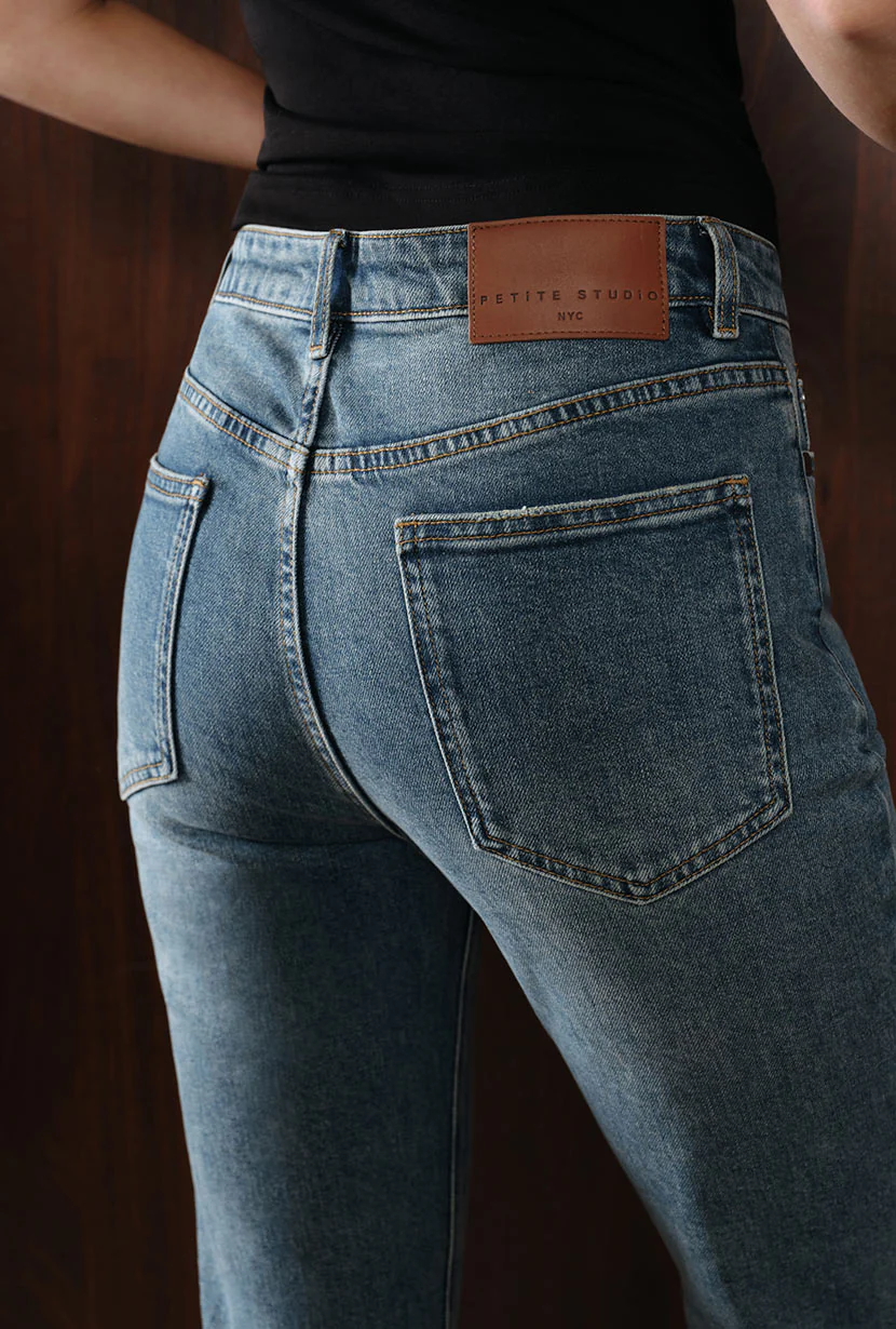 Enid High-Rise Slim Ankle Jeans - Blue - Image 5