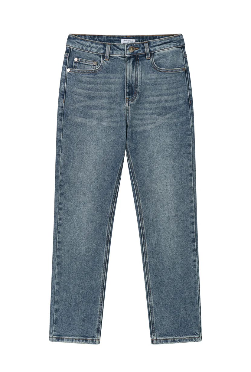 Enid High-Rise Slim Ankle Jeans - Blue - Image 7