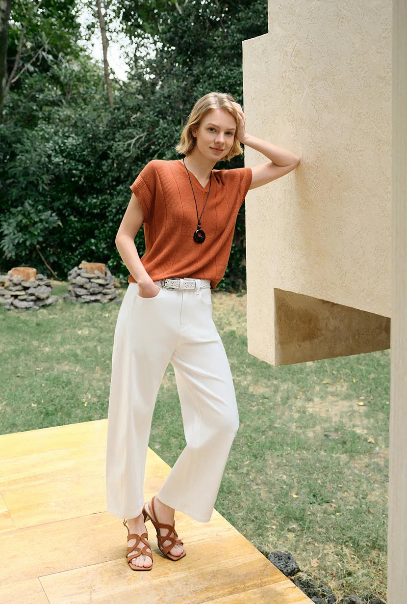 Eugene Cotton Knit Top - Bronze - Image 4