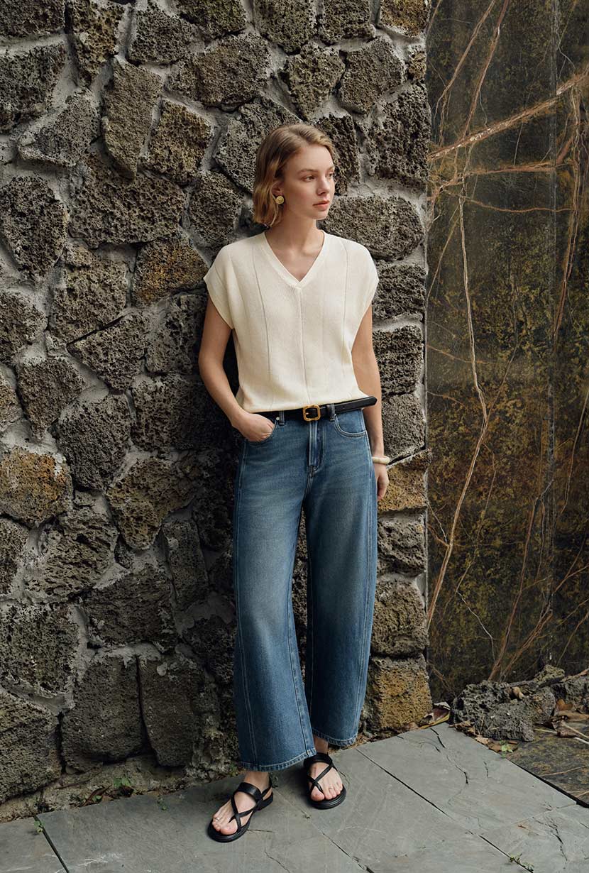 Eugene Cotton Knit Top - Ivory - Image 5
