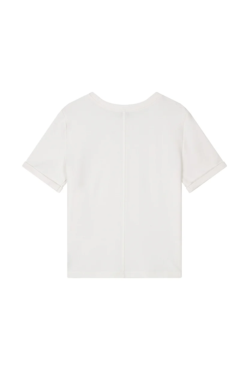 Eunice Cotton T-shirt - Ivory - Image 12