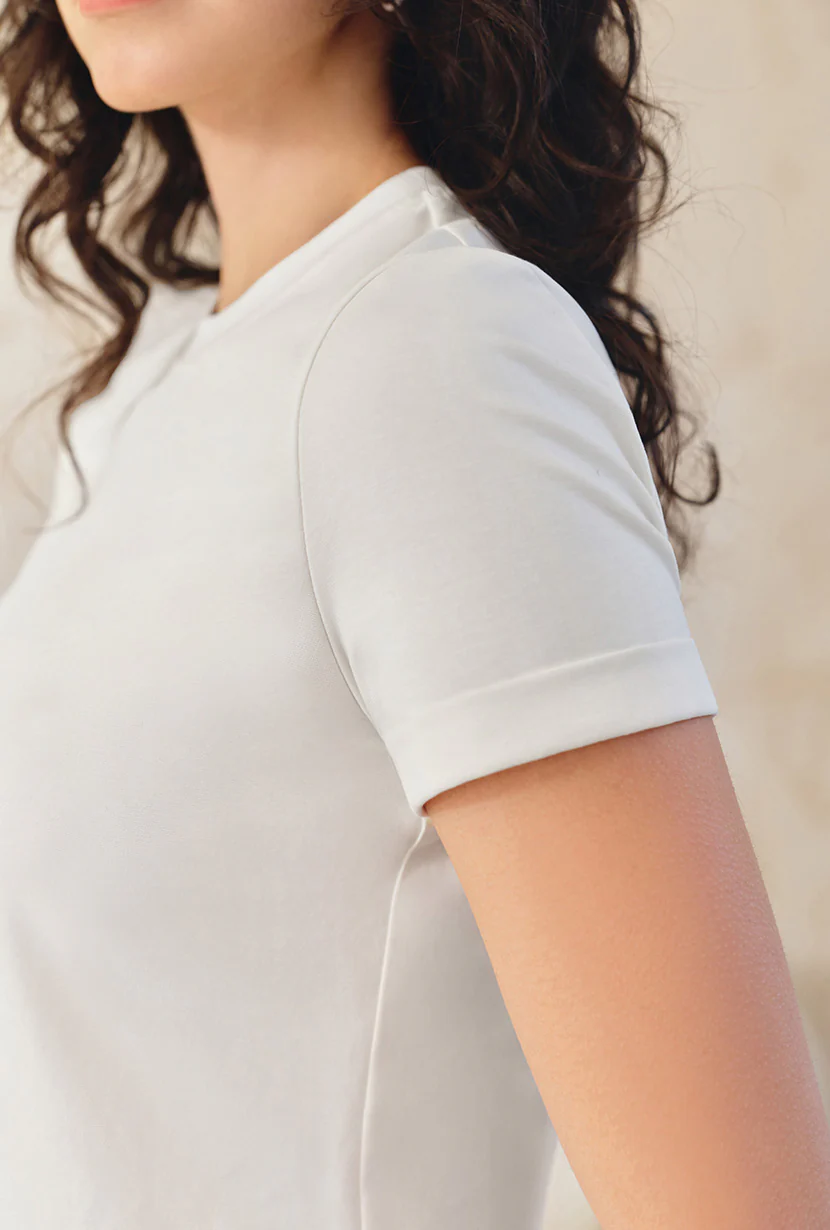 Eunice Cotton T-shirt - Ivory - Image 6