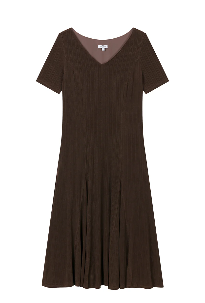 Ezra Knit Dress - Chocolate - Image 7