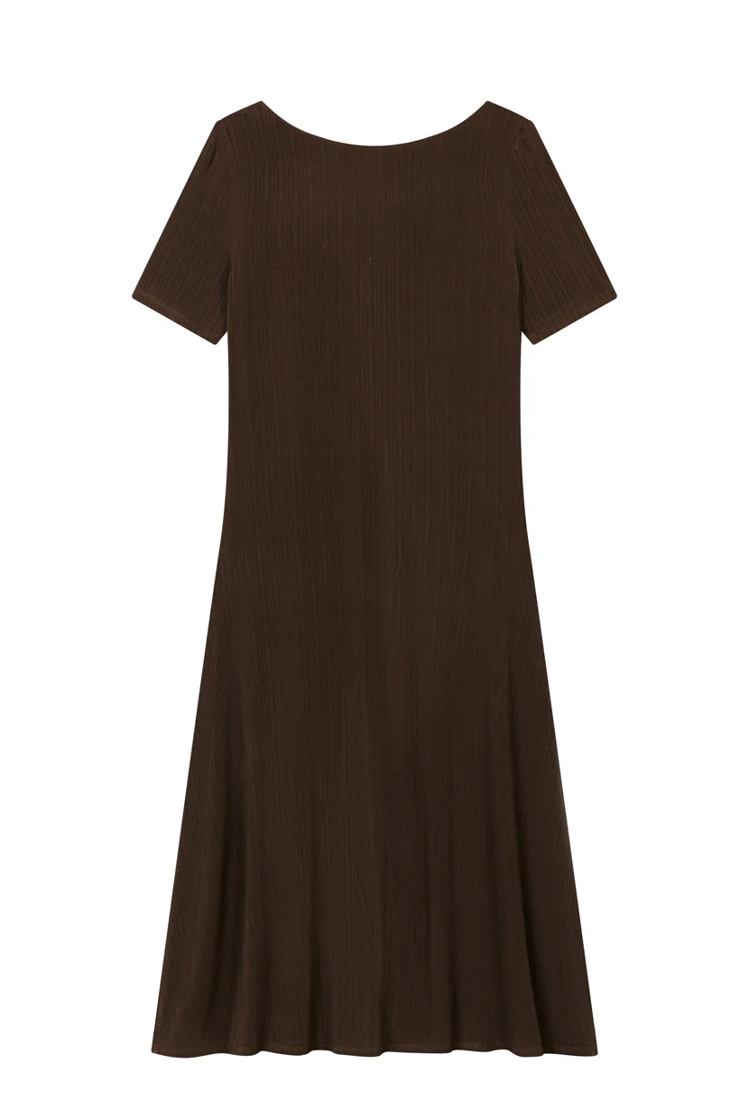 Ezra Knit Dress - Chocolate - Image 8