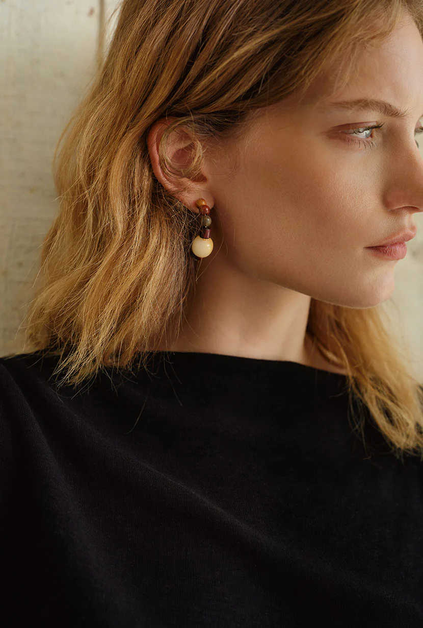 Florian Beaded Stud Earrings