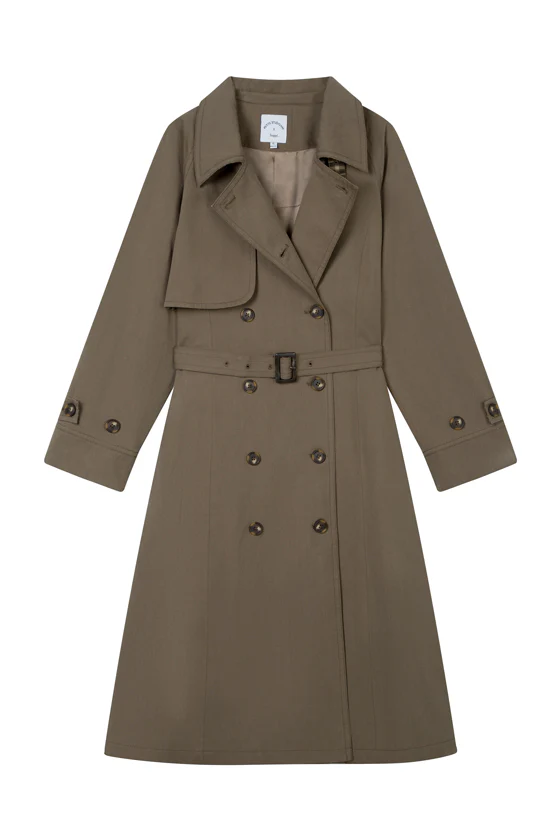 Hagar Trench Coat - Olive Brown - Image 11
