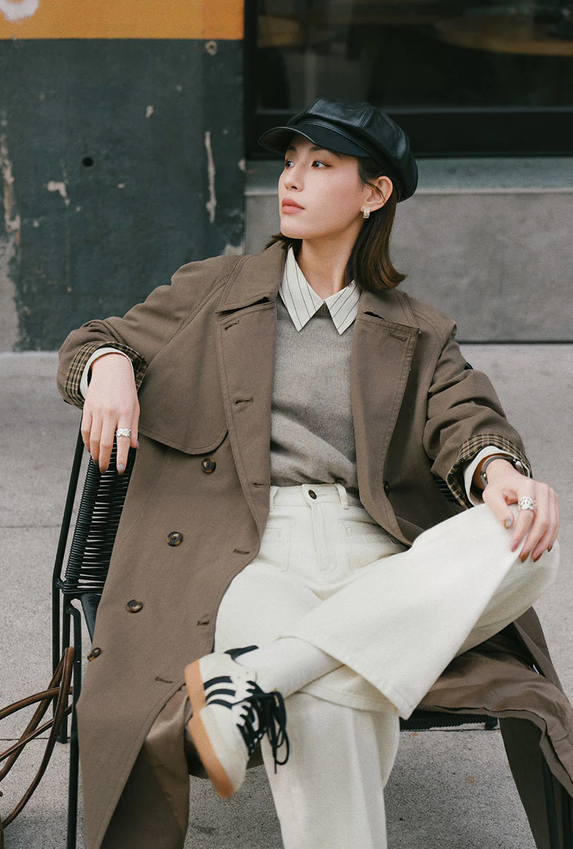 Hagar Trench Coat - Olive Brown - Image 3