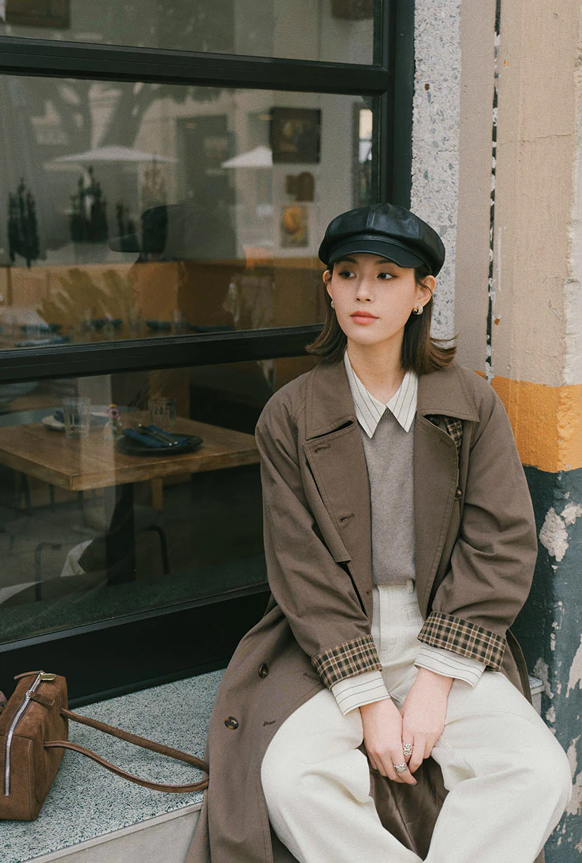 Hagar Trench Coat - Olive Brown - Image 4