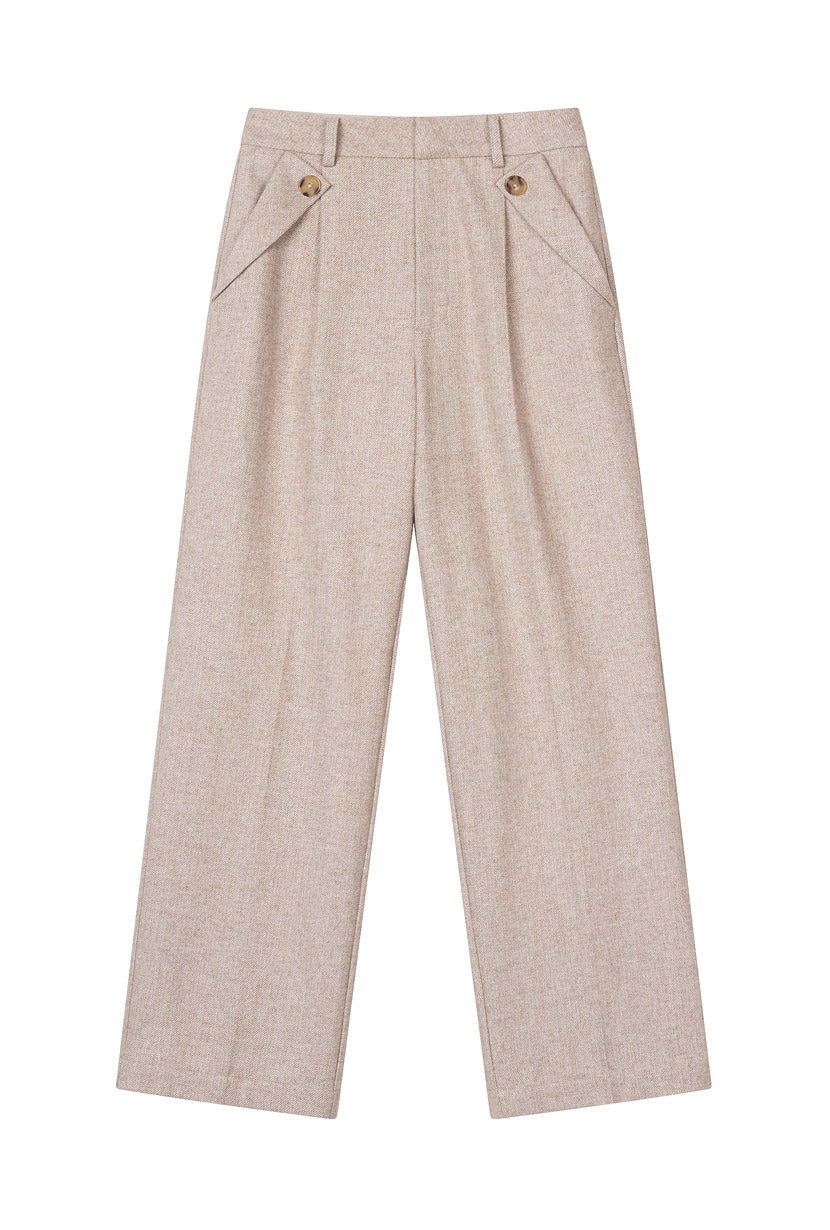 Reign Wool Pants - Oatmeal - Image 8