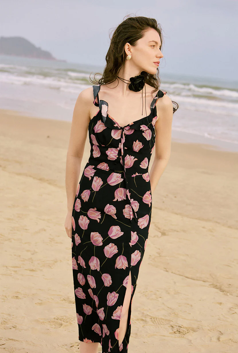 Tiana Dress - Black Floral - Image 2